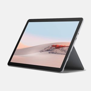 تبلت 10.5 اینچی مایکروسافت مدل Surface Go 2 – پردازنده Pentium Gold – رم 4 گیگابایت – حافظه 64GB eMMC – گرافیک Intel UHD – نمایشگر لمسی 10.5 اینچ – گرید +A