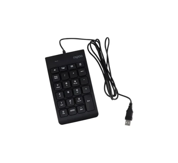 کیبورد عددی سیمی رپو (Rapoo) مدل K10 – اتصال USB | طراحی جمع‌وجور | مناسب حسابداری و ورود داده