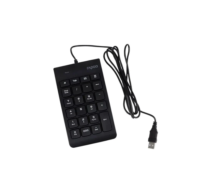 کیبورد عددی سیمی رپو (Rapoo) مدل K10 – اتصال USB | طراحی جمع‌وجور | مناسب حسابداری و ورود داده
